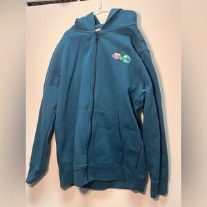 Vans teal kids hooded zip up